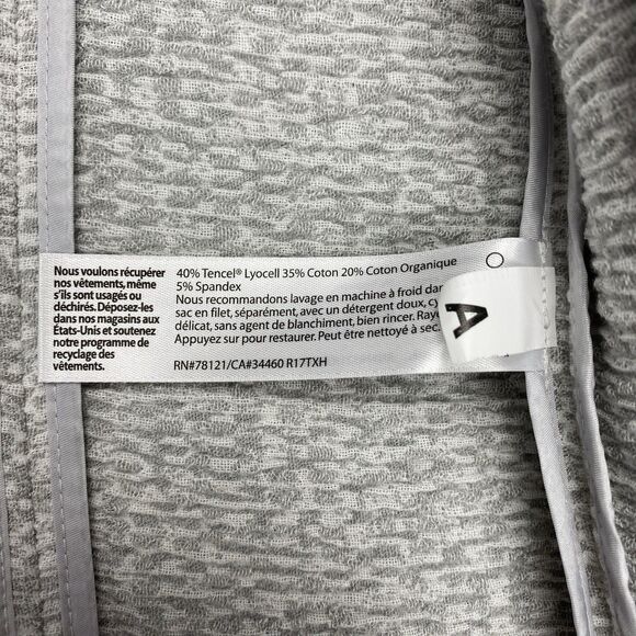 Eileen Fisher System Textural Cotton Tencel Stretch Jacket Gray White Size XS - Picture 11 of 11